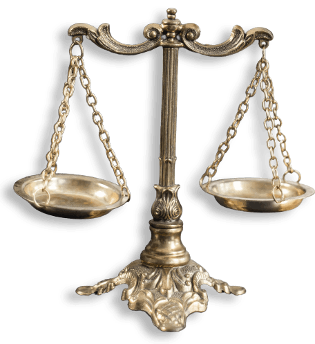 A picture of the scales of justice.