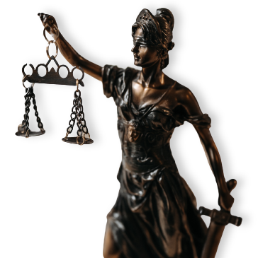 A statue of lady justice holding the scales.